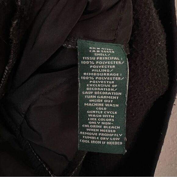 Lauren Ralph Lauren Zip Up Black Jacket Size Medium - Picture 9 of 9